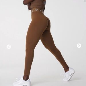 NVGTN sport seamless mocha brown leggings size S